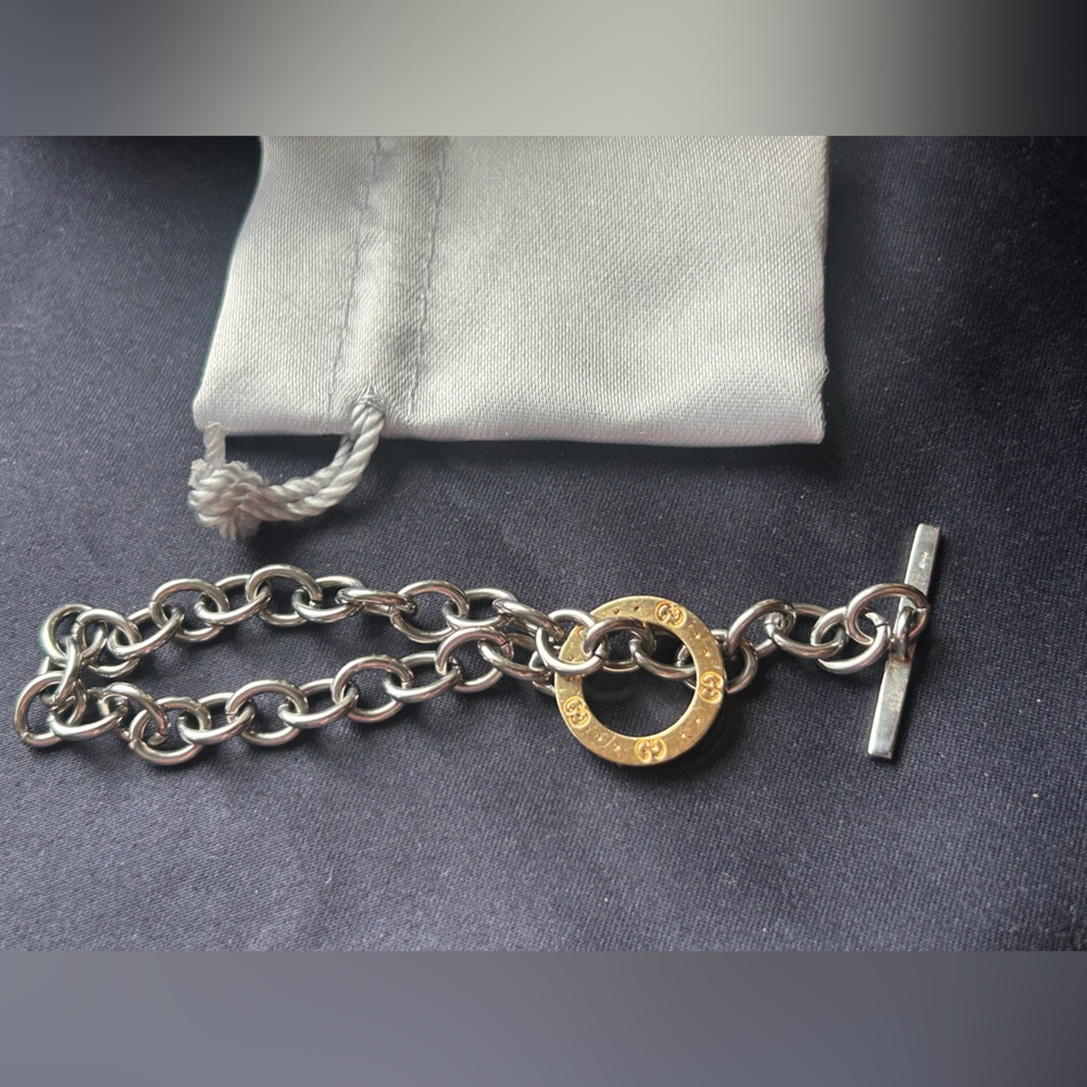 /traded/🔥 Gucci 18K & Steel ‘Icon’ Link Bracelet - Picture 5 of 16